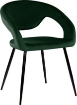 Kick Dining Chair Lenn - Velours Vert Foncé