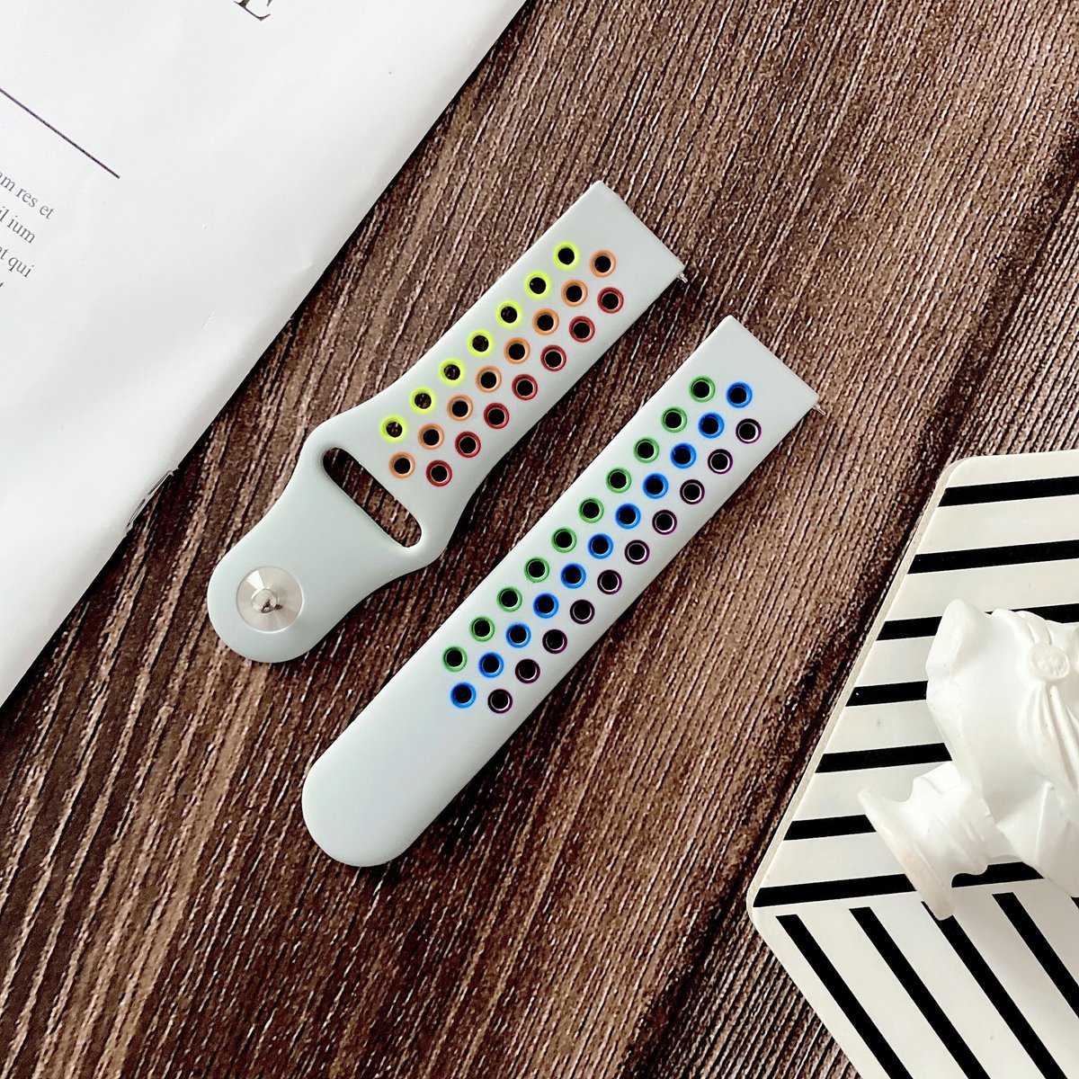 Xiaomi sport band geschikt voor Amazfit GTS 42mm - wit kleurrijk