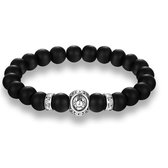 Kreeft / Cancer Kralen Armband Heren Dames - Astrologie - Sterrenbeeld - Zwart - Armbanden - Cadeau voor Man