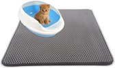 Grit Opvanger-Kattenbakmat-Schoonloopmat-Cat Litter Mat-Katten Mat-Matje Voor Kattenbak30X45CM -Grijs