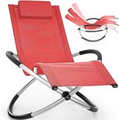 Chaise longue d'extérieur Sens Design - transat - pliable - rouge