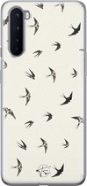 OnePlus Nord hoesje - Vogels / Birds - OnePlus Nord case - Soft Case Telefoonhoesje - Beige