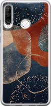Huawei P30 Lite hoesje - Abstract Terracotta - Siliconen - Soft Case Telefoonhoesje - Print - Multi