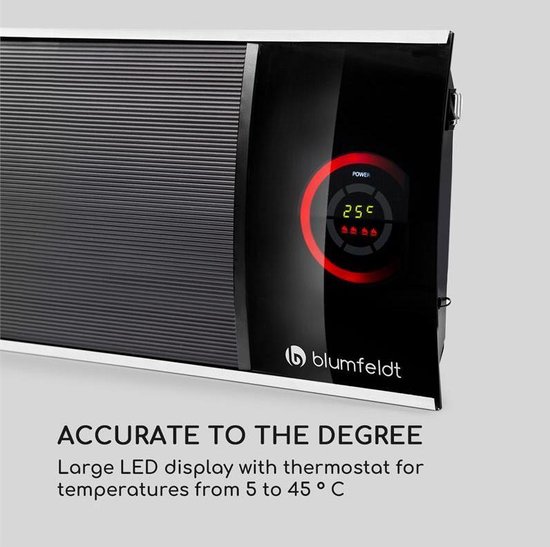 Blumfeldt CosmicBeamUltra infrarood warmtestraler 2200W - IPX4 - aluminium paneel  - afstandsbediening - timer - geschikt voor wand- en plafondmontage