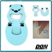 2 x protège-doigts + butée de porte en un - Panda Blauw / Protection contre le pincement des doigts pour Bébé / Prévention des blessures par pincement des doigts / Butée de porte de sécurité pour enfants / Double protection des doigts