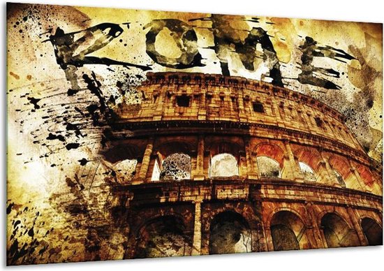 Peinture sur verre Rome | Marron, gris, noir | 120x70cm 1Hatch | Tirage photo sur verre |  F003328