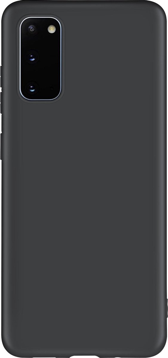 basichoesjes MAT Zwart siliconen TPU Backcover Hoesje geschikt geschikt voor Samsung Galaxy S20 flexibel hoesje (1,5mm dik)