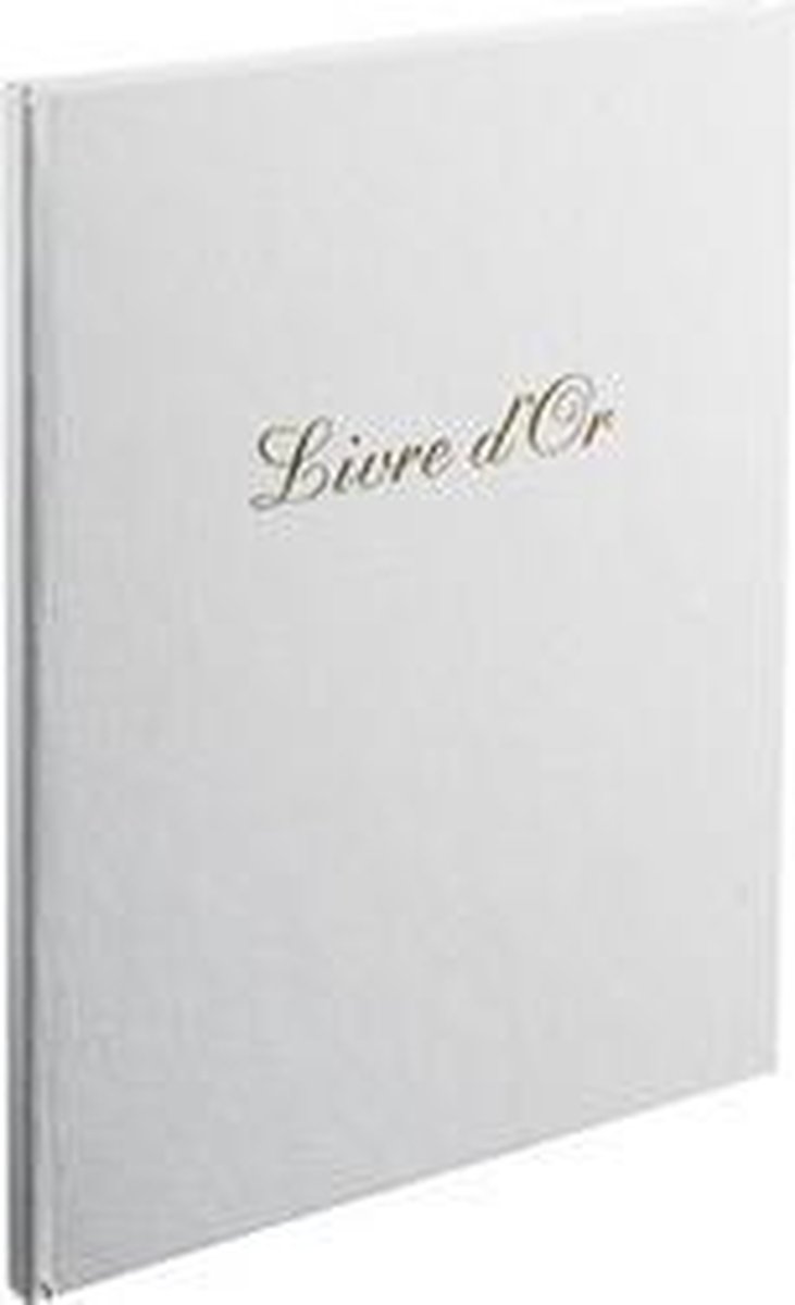 Exacompta Gastenboek Balacron omslag met opschrift Livre d'Or - 100 pagina's - 27x22cm verticaal - Goud - 4989E