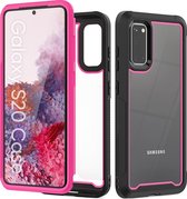 Samsung Galaxy S20 Backcover - Zwart / Roze - Shockproof Armor - Hybrid - Drop Tested