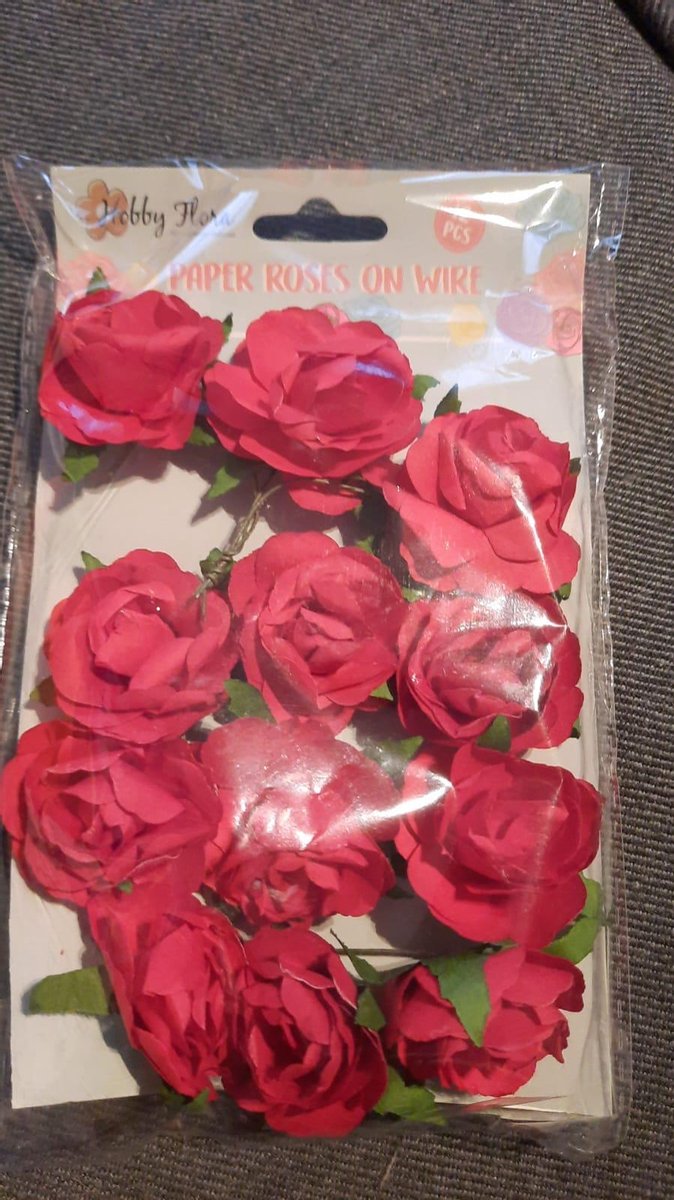 Papieren Bloemen - Rode Roosjes - Papieren Rozen Op Draad - 12 Stuks -  Hobby Decoratie | bol.com