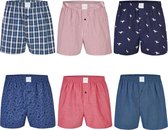 MG-1 Wijde Boxershorts Heren 6-Pack D615 Multipack - Maat  XXL - Losse boxershort heren