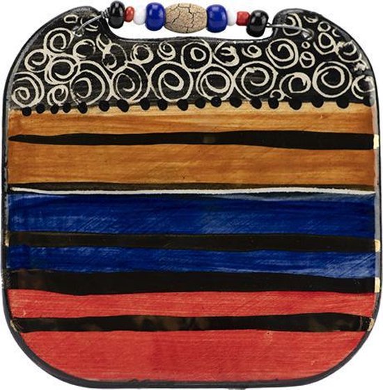 Letsopa Ceramics - Rood Goud Bruin - Onderzetter - Handgemaakt in Zuid Afrika - hoogwaardig keramiek - exclusief gemaakt door Letsopa Ceramics voor Nwabisa African Art