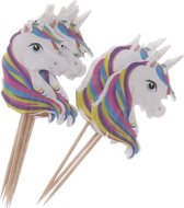 Cocktail prikkers unicorn 10 stuks inclusief unicorn sleutelhanger - FeestgelegenheidBabyshower | Beterschap | Communie | Festival | Gala | Geboorte | Geslaagd | Geen feestgelegenh