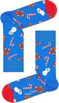 Happy Socks Gingerbread & Snowman Sock | Maat 36_40 | Donkerblauw