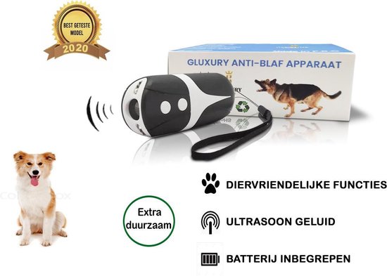 Diervriendelijke Ultrasone Anti- blaf Apparaat 2020 + Batterijen - Extra Snel van Blaffen af - Anti blafband – Honden Training Blaffen – Hondentrainer