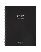 Brepols Agenda 2022 - Timing 4t - Polyprop Wire O - 17,1 x 22 cm - Zwart