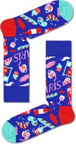 Happy Socks Paris Sock | Limited Edition | Maat 36 - 40 | Donkerblauw | Laat je liefde voor Parijs zien