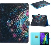 Voor iPad 11 Pro (2020) Painted Flower Totem Car Line TPU horizontale flip lederen tas met houder en kaartsleuf en slaap / waakfunctie (zwart)