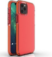 Voor iPhone 12 mini TPU tweekleurige schokbestendige beschermhoes (rood)