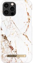iDeal of Sweden iPhone 12 - 12 Pro Backcover hoesje - Carrara Gold