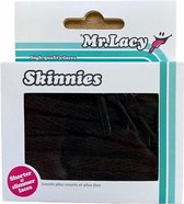 Mr. Lacy schoenveters Skinnies-Plat- zwart 120cm lang 6mm breed High Quality