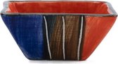 Letsopa Ceramics - Paars Oranje Bruin - Aardewerken schaaltje - Ramekin - stapelbaar bronzen earth ontwerp - Handgemaakt in Zuid Afrika - hoogwaardig keramiek - exclusief gemaakt d