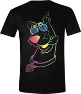 Scooby Doo Neon Glasses Black  T-Shirt - L