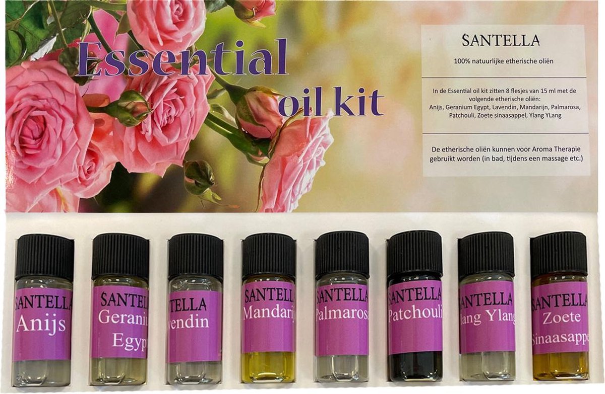 Goedkoopste Etherische Oliën 8 stuks - 15ml - 100 puur en natuurlijk - Geschikt voor Aroma diffuser- Essentiële olie set 2
