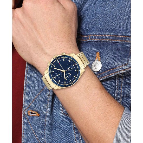 Tommy Hilfiger TH1791834 Horloge Heren Parker staal goud | bol.com