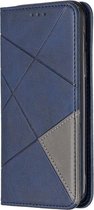 GSMNed - Leren telefoonhoesje blauw - Luxe iPhone 7/8/SE hoesje - portemonnee - pasjeshouder iPhone 7/8/SE - blauw