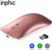 Inphic – Draadloze muis laptop / PC – Extra stil – Oplaadbaar – Muis draadloos - Roze