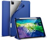 ESR Smartcase Hoes iPad Pro 11 inch 2020 / 2021 – Zachte Binnenkant Pencilhouder – Blauw