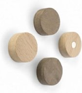 Trendform Magneten hout rond set van 4