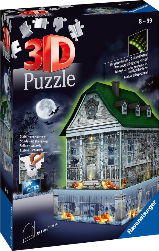 Ravensburger Puzzle 3D Gruselhaus la nuit 11254 - 216 Teile - pour les  fans... | bol.com