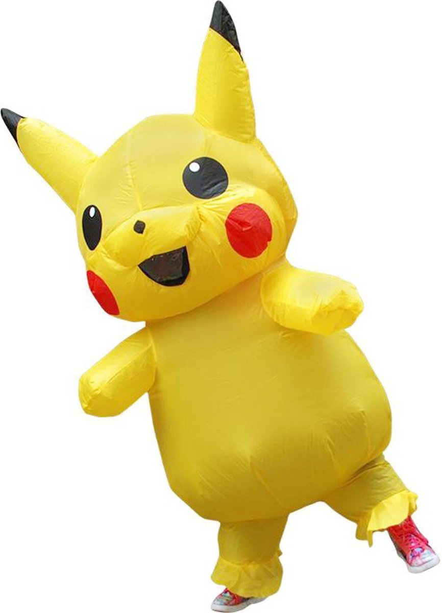 Meetbaar Mening verwijderen Opblaasbaar pikachu kostuum - opblaaspak geel opblaasbare mascotte pak  pokemon go | bol.com