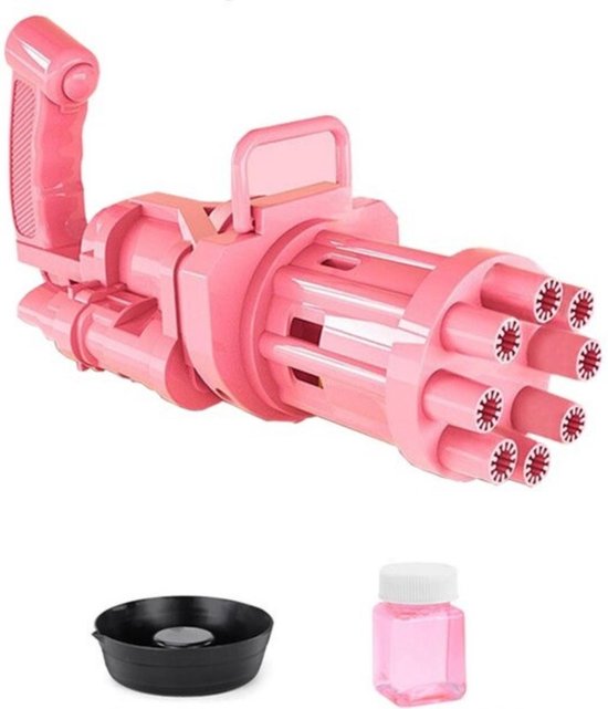 Foto: Bubblefun bubble blaster bellenblaas pistool elektrisch bellenblaas navulling bellenblaasmachine voor kinderen bellenblazer roze