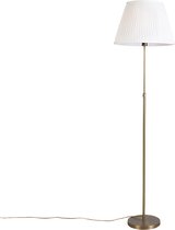 QAZQA parte fl - Landelijke Vloerlamp | Staande Lamp met kap - 1 lichts - H 1770 mm - Crème - Woonkamer | Slaapkamer | Keuken