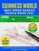 Guinness World Best Word Search Puzzle Book 2021 #14 Maxi Format Medium Level