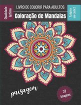 Livro de colorir para adultos - Coloracao de Mandalas paisagem
