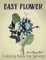 Easy Flower Coloring Book for Seniors