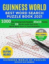 Guinness World Best Word Search Puzzle Book 2021 #13 Maxi Format Medium Level