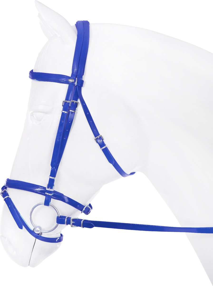 Horka Hoofdstel Pvc Flashy Middenblauw - middel