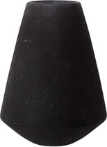 Vaas voor Bloemen - Bloempot - Sandblast - Zwart - ø11xh16cm - Glas