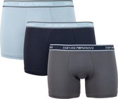 EA7 Boxershorts (3-Pack) Onderbroek - Mannen - licht blauw/navy/grijs