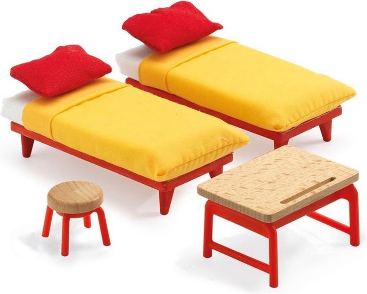 Djeco Poppenhuis Kinderkamer | Meubeltjes Slaapkamer