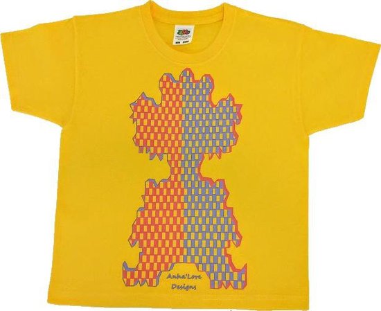 Anha'Lore Designs - Clown - T-shirt - Geel - 3/4j (104)