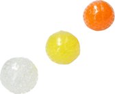 Banzaa Sticky Balls 7cm ‒ Stress Orbeez 2-en-1 ‒ lot de 3 Jaune, Oranje, Transparent
