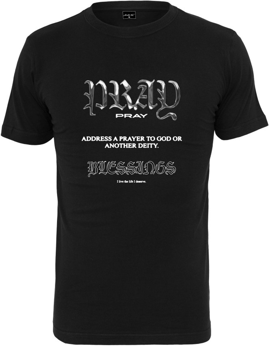 Urban Classics Heren Tshirt -M- Pray Variation Zwart