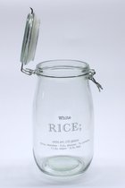 Voorraadpot - Rice - glas - transparant - 11 x 13 x 22 cm hoog