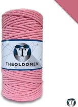 Macramé Koord | Roze | Single Twist | 100 meter | 100% Hoogwaardig Katoen | Macramé Touw | Macramé | Voor Macramé Plantenhanger | Wandkleed | Dromenvanger | DIY | Touw | 3mm | TheO